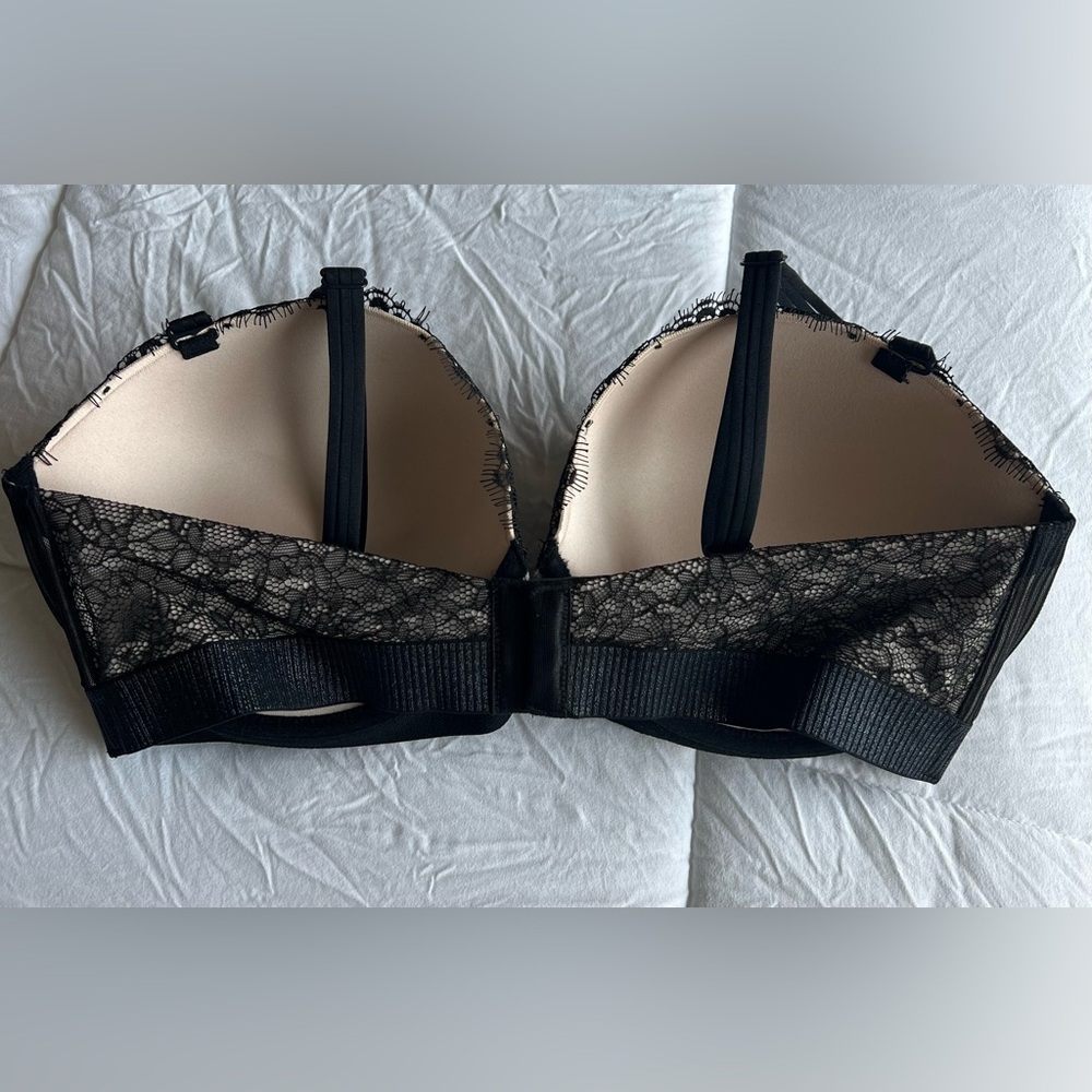Victoria’s Secret Nude/Black Lace Lined Push Up Bra or Strapless Bra - Size 38DD - Picture 2 of 4